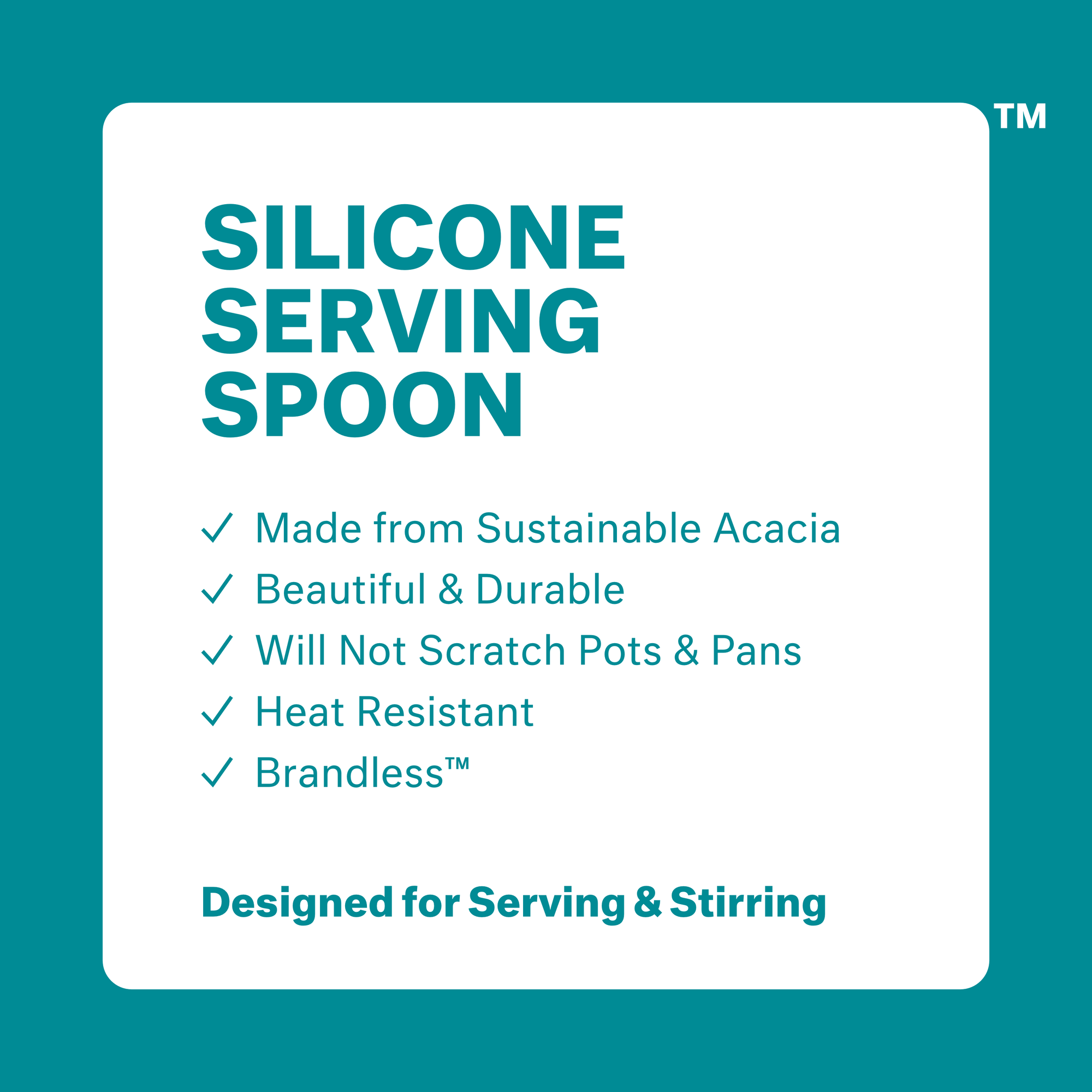 Product photo, silicone serving spoon.