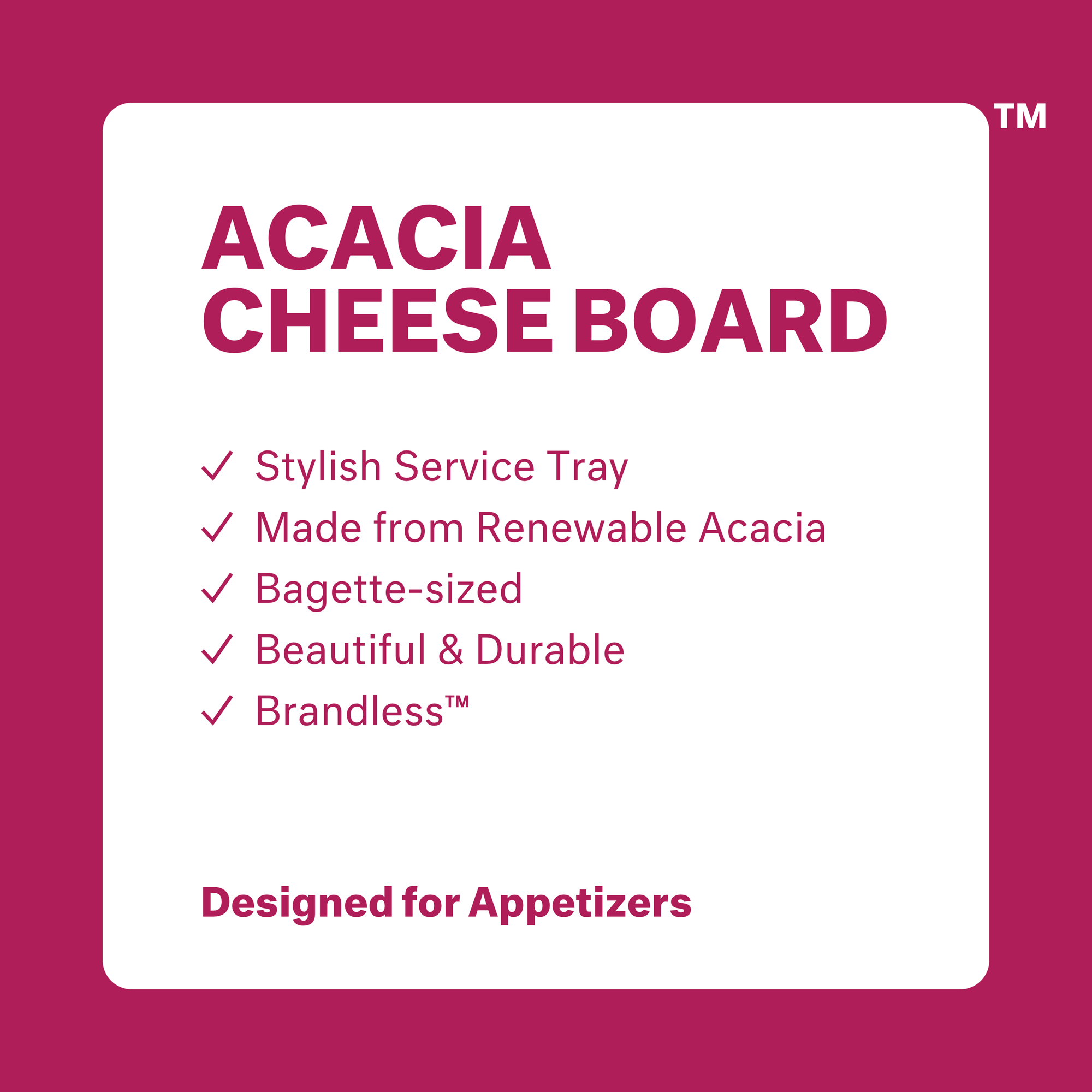 Product photo, acacia cheese board